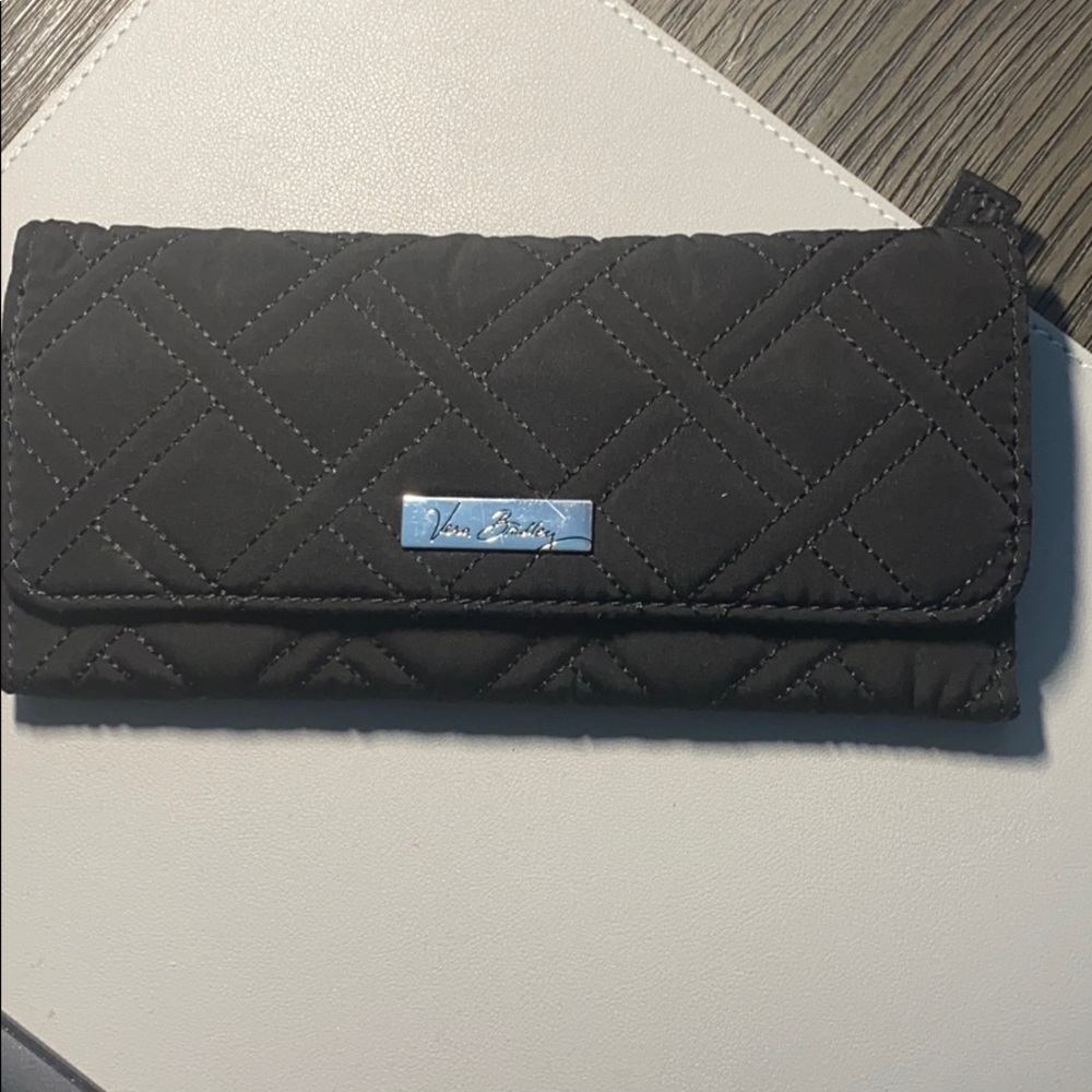 Vera Bradley black trifold wallet